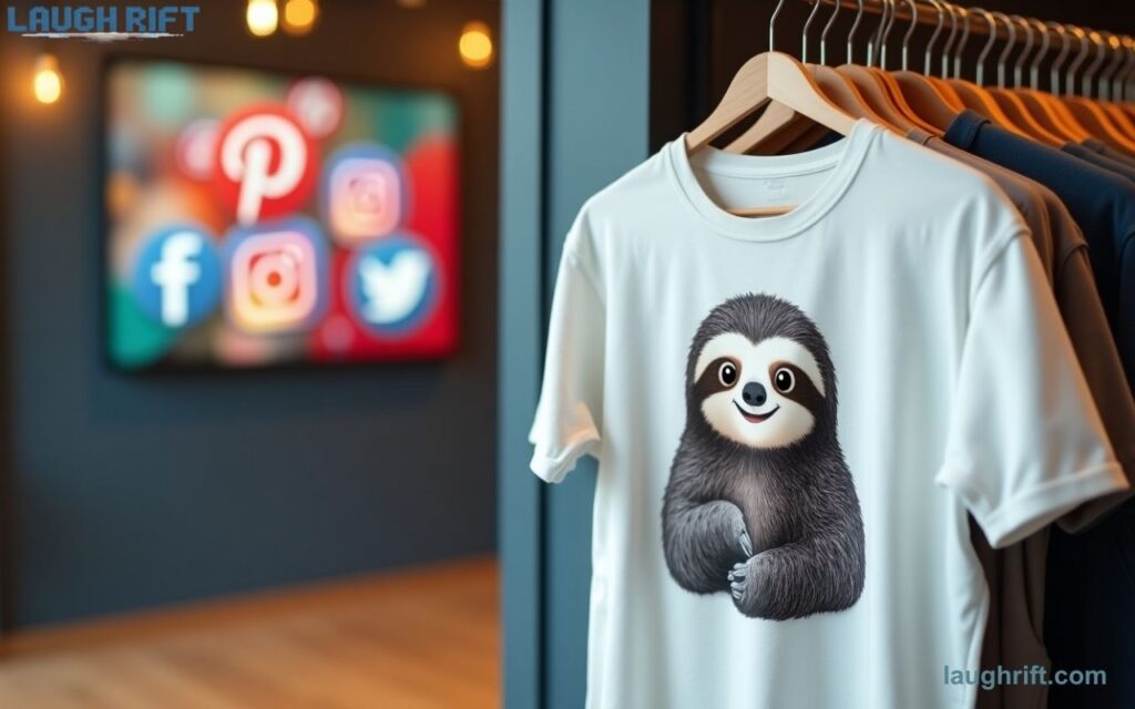 Viral sloth T shirt that sparked a fashion trend.