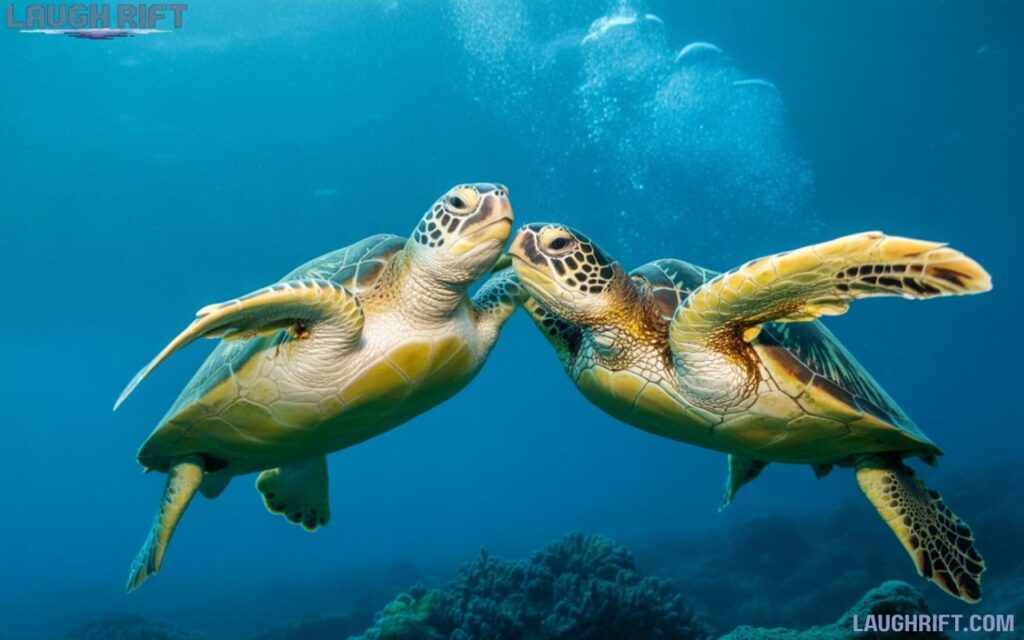 Romantic jocks for turtley in love moments