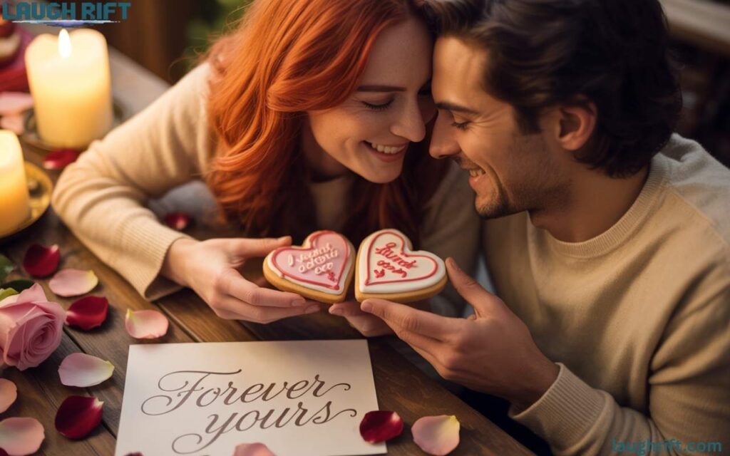 Heart shaped cookies with romantic vibes and love notes.