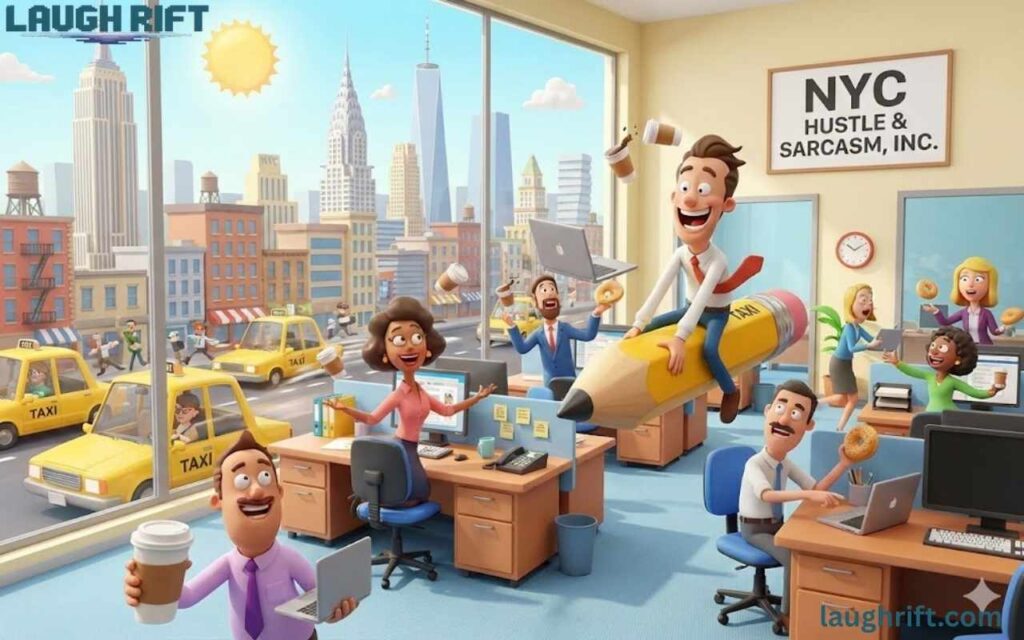 Funny New York office cartoon.